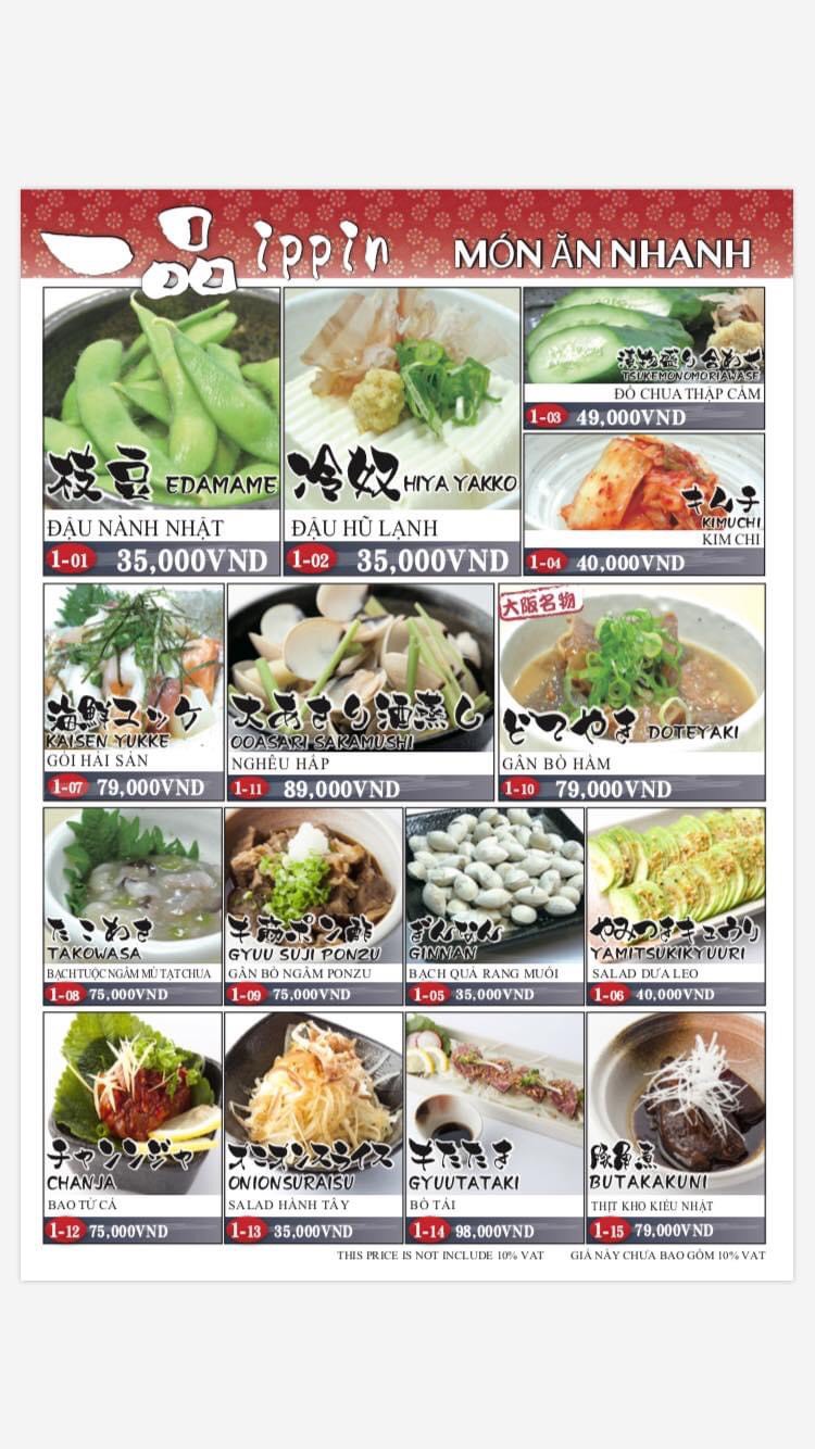 Manmaru menu/ thực đơn/ giá