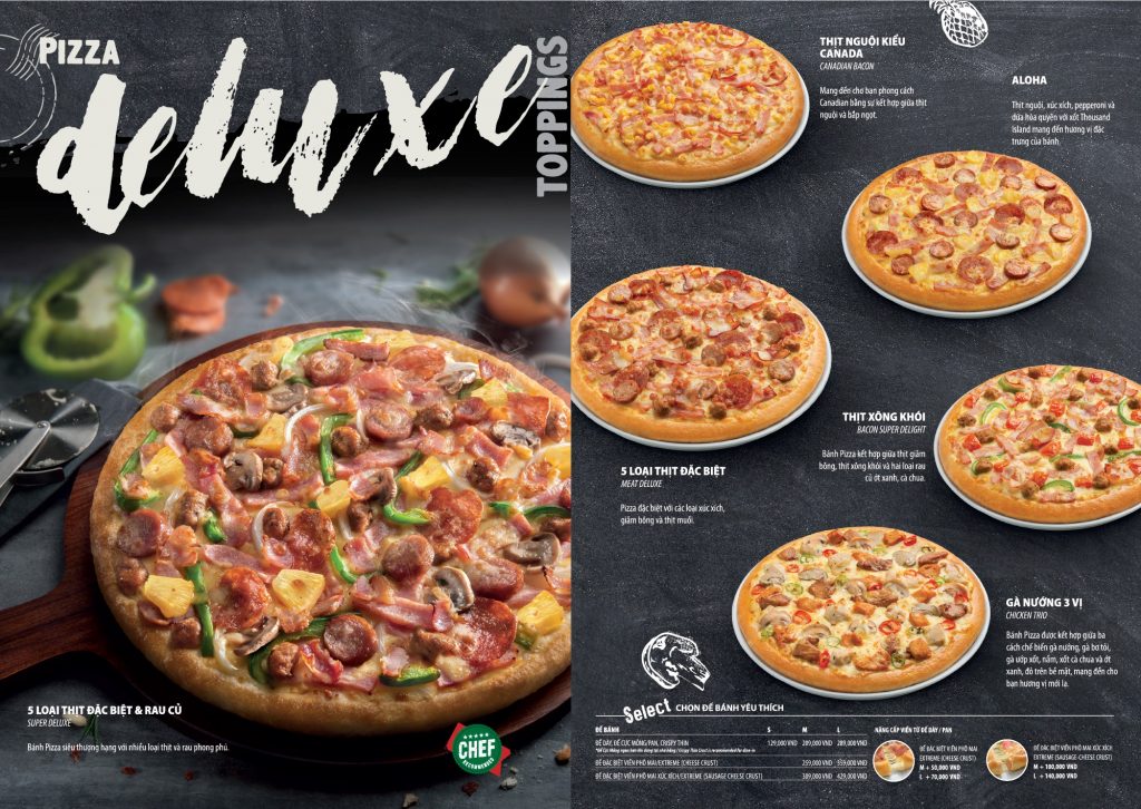 menu pizza companny