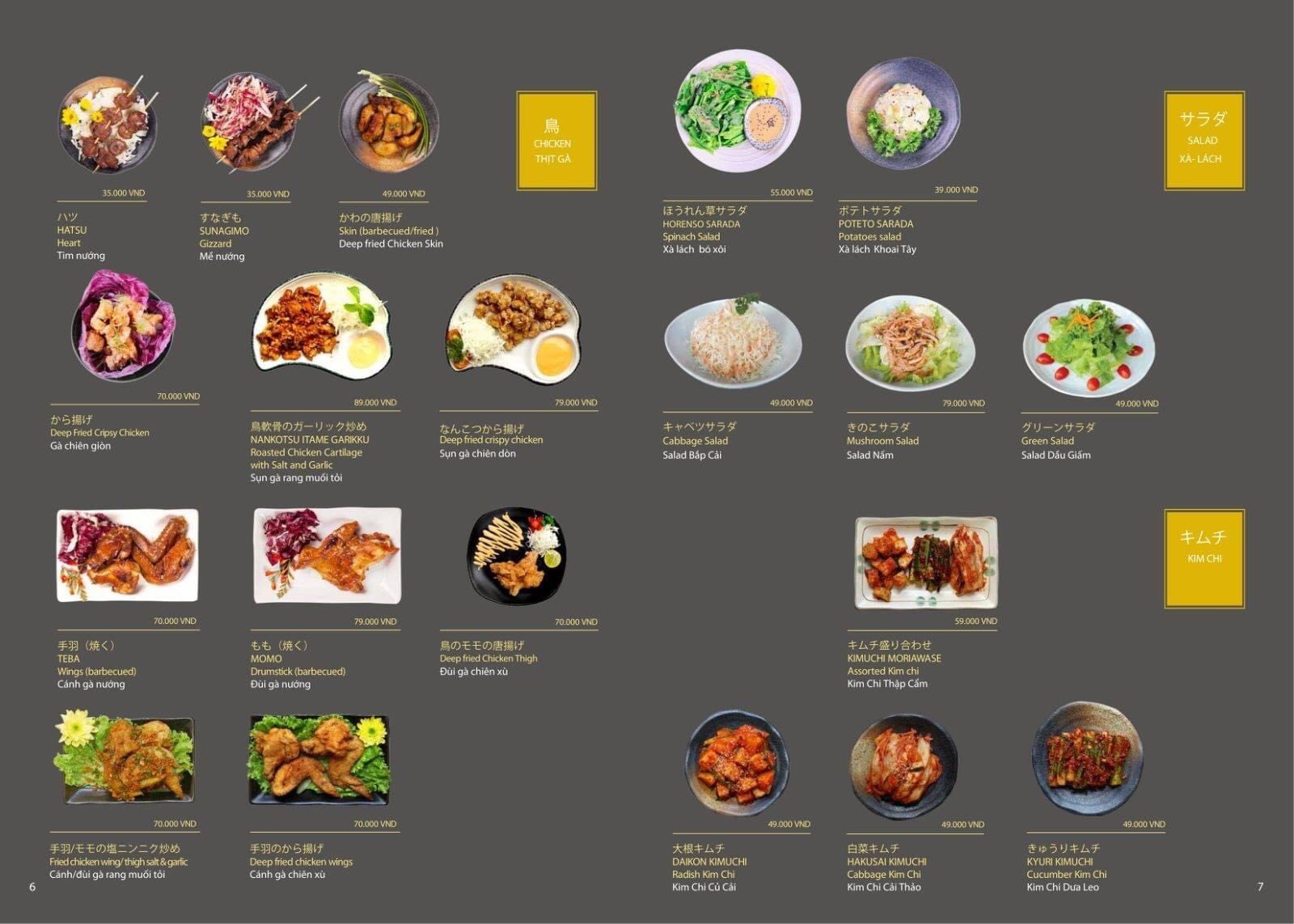 Buffet Pachi Pachi menu/ thực đơn/ giá