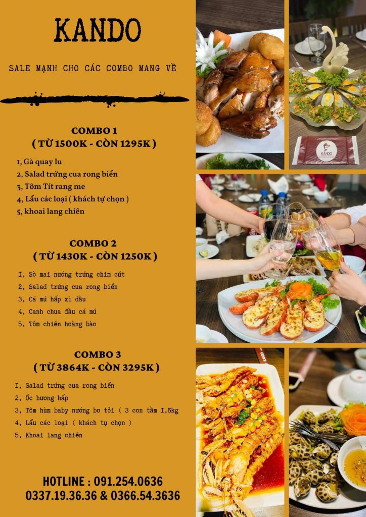 Nhà hàng Hải sản Kando menu