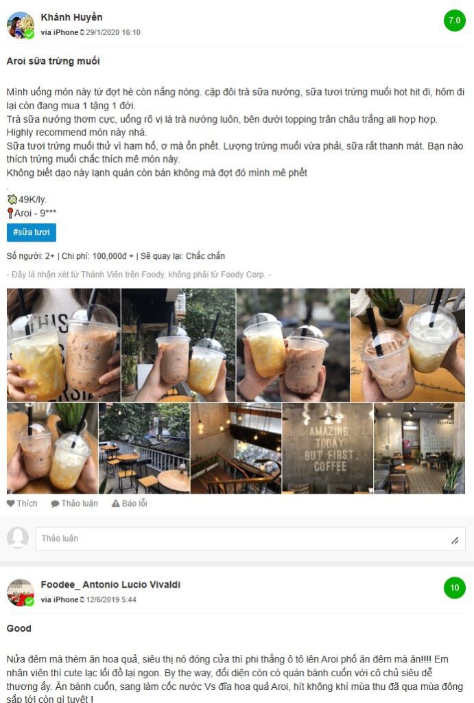 Review AROI Dessert Cafe