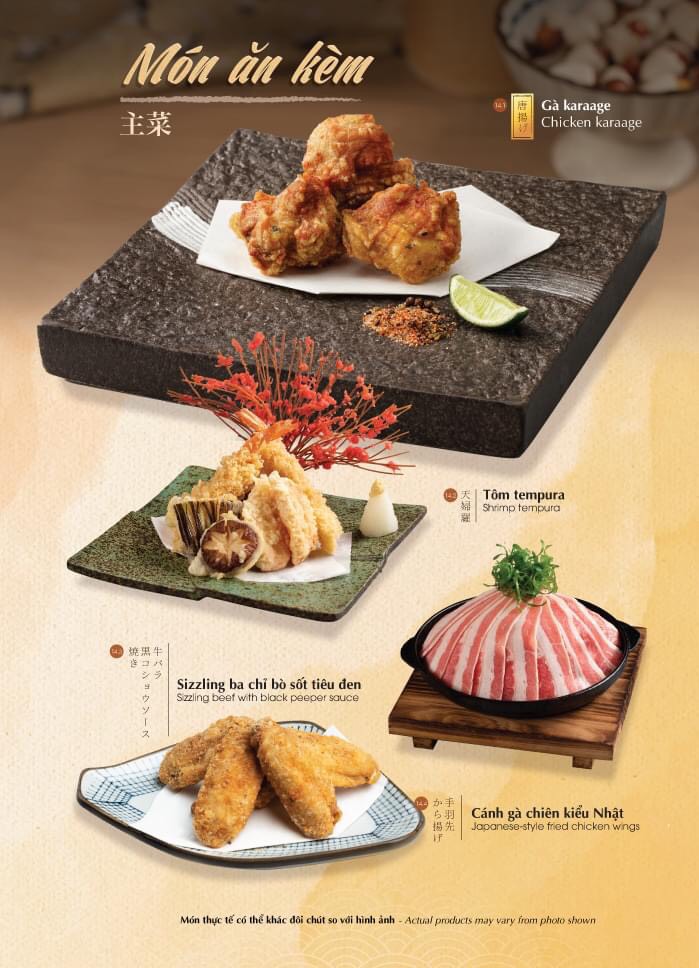iSushi menu buffet/thực đơn/giá