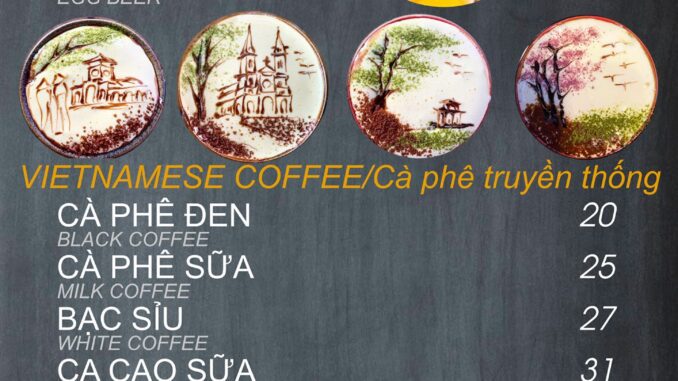 2PM Coffee menu